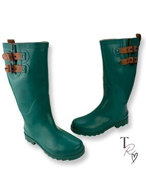 Chooka Classic Waterproof Tall Rain Boots Emerald Green Women's Size 7